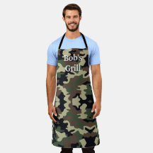 Grönt Camouflage Business Apron