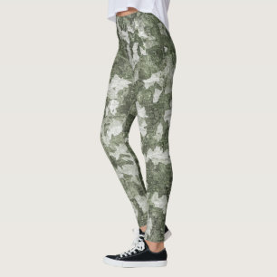 Grönt Camouflage (Camo) Leggings