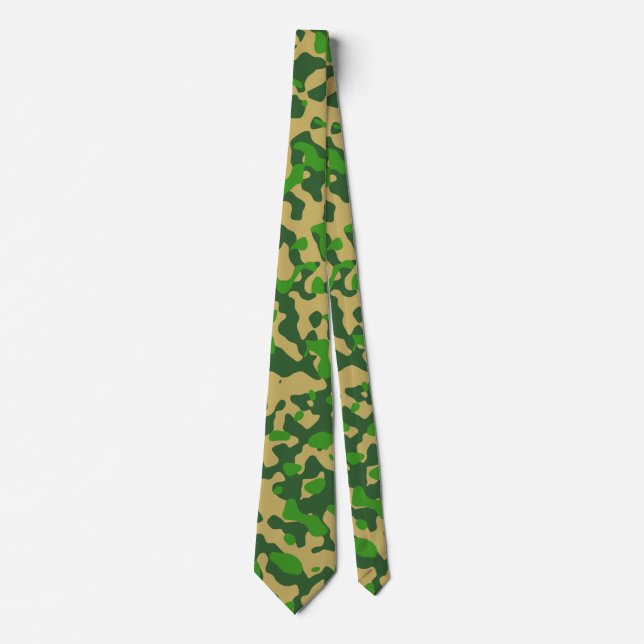 Grönt Camouflage i Tan och Olive Slips (Framsida)