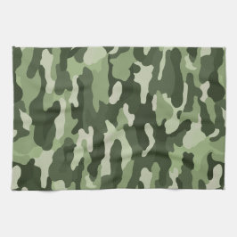 Grönt Camouflage Kökshandduk