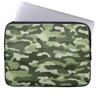 Grönt Camouflage Laptop Fodral