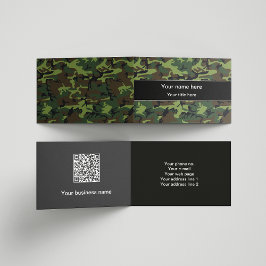 Grönt Camouflage, militär, armé Visitkort