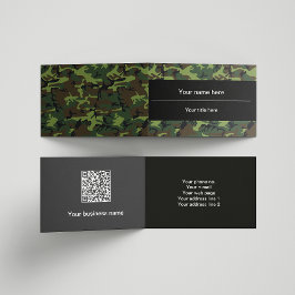 Grönt Camouflage, militär, armé Visitkort