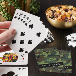 Grönt Camouflage Mönster, ditt namn, anpassa Casinokort