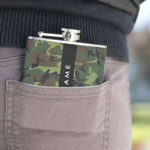 Grönt Camouflage Mönster, ditt namn, anpassa Fickplunta