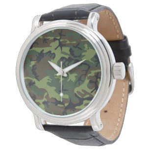 Grönt Camouflage Mönster, Militära Mönster, armén Armbandsur