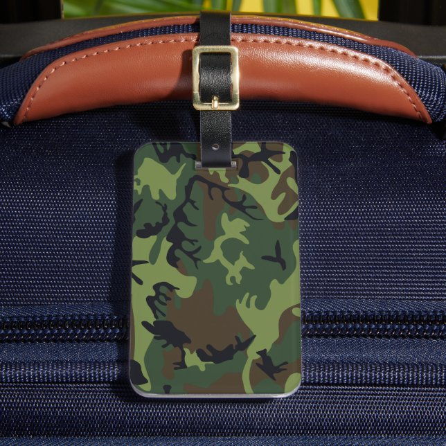 Grönt Camouflage Mönster, Militära Mönster, armén Bagagebricka (Framsida Insitu 2)