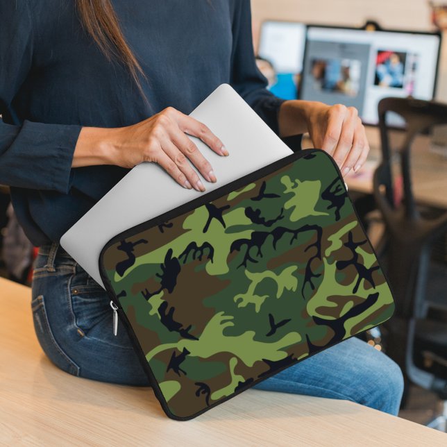 Grönt Camouflage Mönster, Militära Mönster, armén Laptop Fodral (Skapare uppladdad)