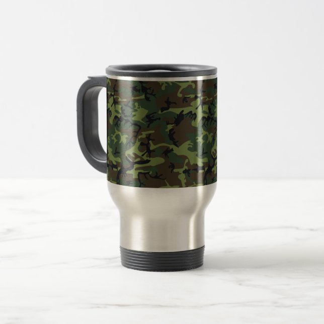 Grönt Camouflage Mönster, Militära Mönster, armén Resemugg (Framsida vänster)