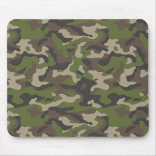 Grönt Camouflage Mönster Musmatta