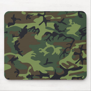 Grönt Camouflage Mönster Musmatta