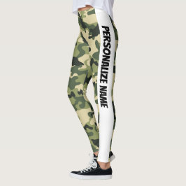 Grönt Camouflage PERSONALIZE Leggings