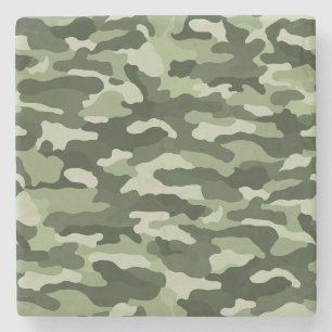 Grönt Camouflage Stenunderlägg