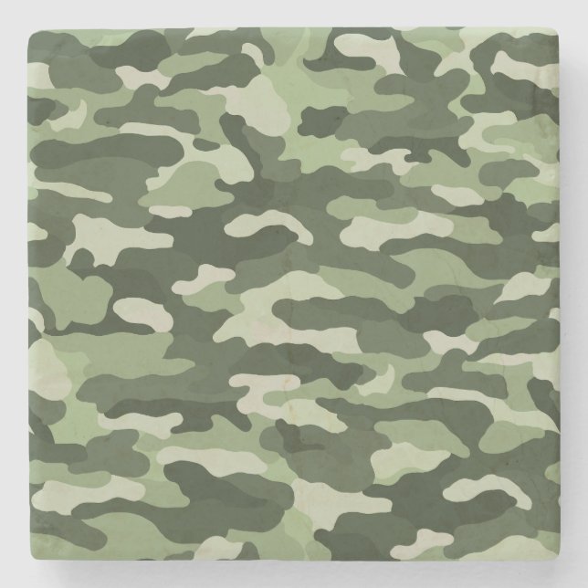 Grönt Camouflage Stenunderlägg (Framsidan)