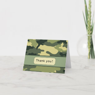 Grönt Camouflage Tackkort