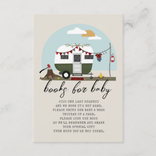 Grönt Camper Lumberjack Baby Shower Bok-begäran Tilläggskort