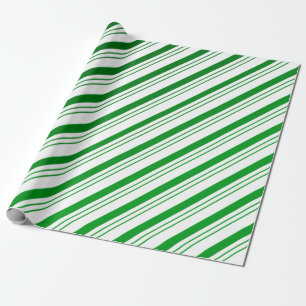 Grönt Candy cane Rand Wrapping Papper Presentpapper