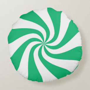 Grönt Candy Pillow Rund Kudde
