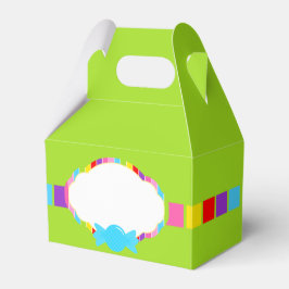 Grönt Candyland Inspired Sweet Treat Favor Boxes Presentaskar