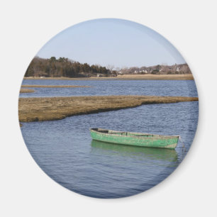 Grönt Canoe Magnet