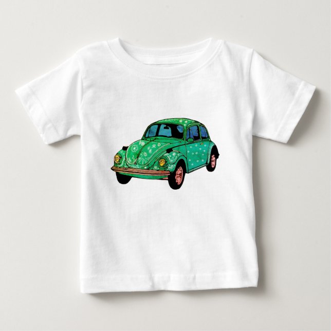 Grönt Car Bra Jersey T-Shirt, Cute Shirt Tee Shirt (Framsida)