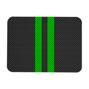 Grönt Carbon Fiber Stil Tävla Rand Magnet