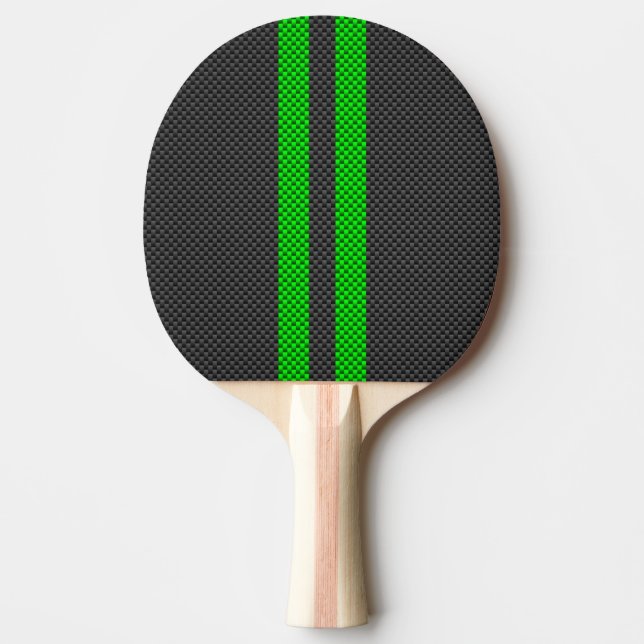 Grönt Carbon Fiber Stil Tävla Rand Pingisracket (Framsidan)