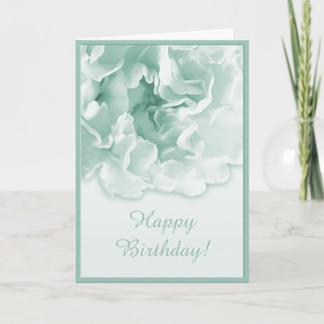 Grönt Carnation Card Kort (Framsida)