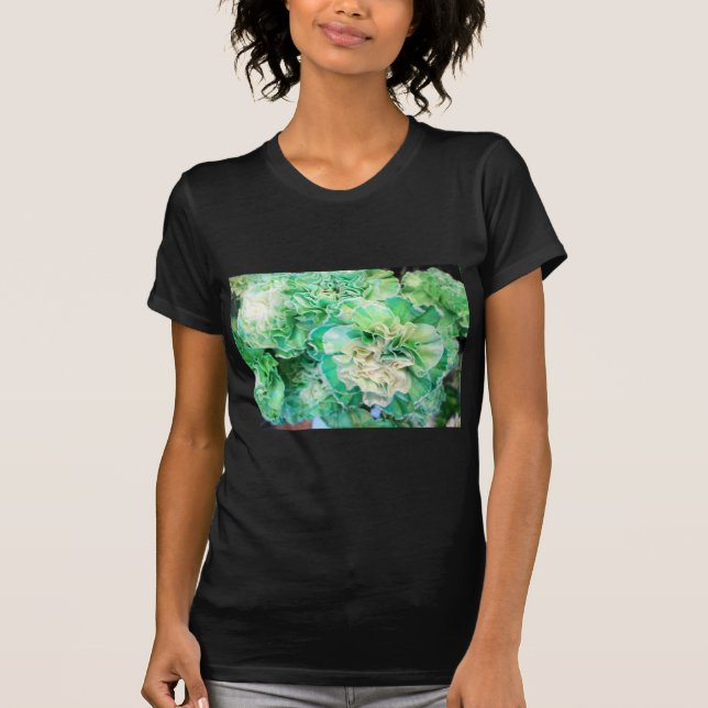 Grönt Carnation Tee Shirt (Framsida)