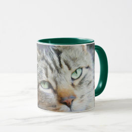 Grönt Cat Öga Mugg