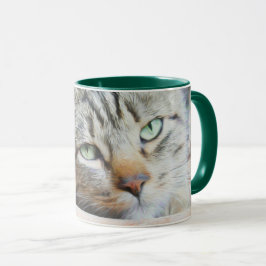 Grönt Cat Öga Mugg