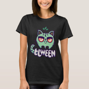 Grönt Cat Sprout T Shirt