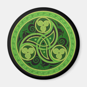 Grönt Celtic Design Magnet