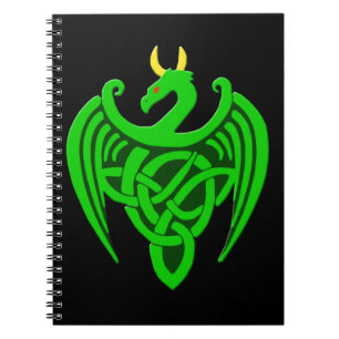 Grönt Celtic Dragon - bärbar dator Anteckningsbok