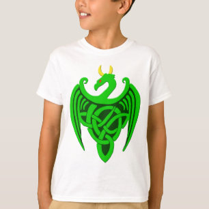 Grönt Celtic Dragon Child Tanktop T Shirt