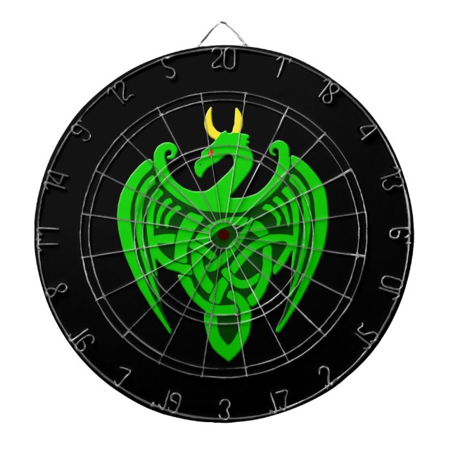 Grönt Celtic Dragon Dartboard Piltavla (Framsidan)