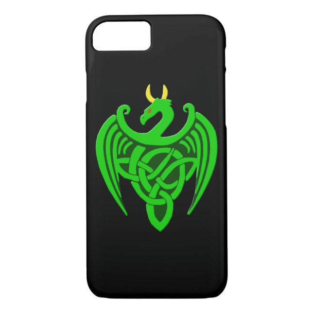 Grönt Celtic Dragon iPhone 7/8 Fodral Case-Mate iPhone Skal (Baksida)