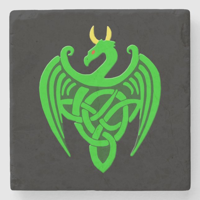 Grönt Celtic Dragon Underlägg (Framsidan)