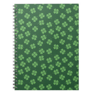 Grönt Celtic Irish Four Leaered Klöver St. Patrick Anteckningsbok