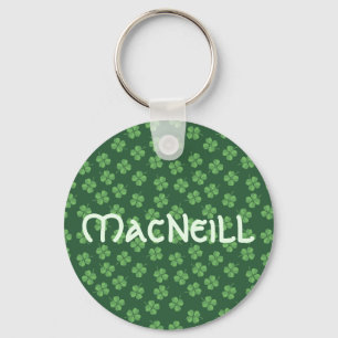 Grönt Celtic Irish Four Leaered Klöver St. Patrick Nyckelring