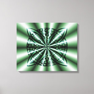 Grönt Celtic Knot Art Canvastryck