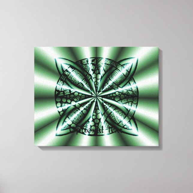 Grönt Celtic Knot Art Canvastryck (Framsida)
