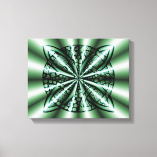 Grönt Celtic Knot Art Canvastryck