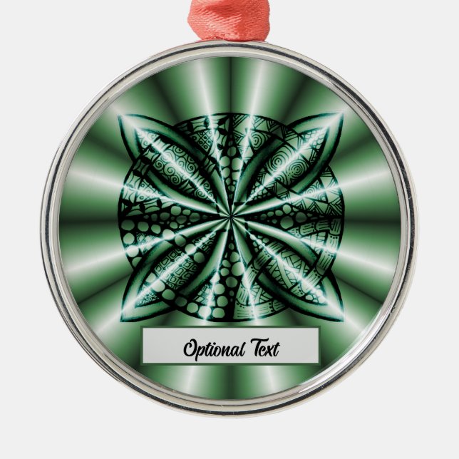 Grönt Celtic Knot Art Metall Ornament (Framsidan)