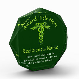 Grönt Celtic Knot Caduceus