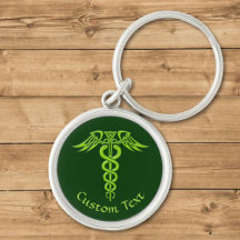 Grönt Celtic Knot Caduceus