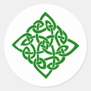 Grönt Celtic Knot Runt Klistermärke