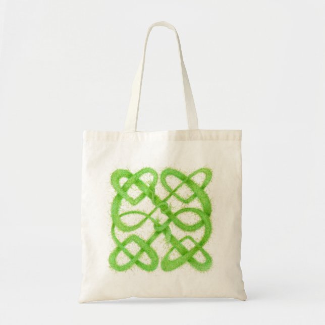 GRÖNT CELTIC KNOT Tote Bag Tygkasse (Framsidan)