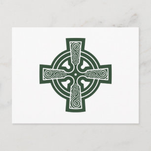 Grönt Celtic Kor med Triskele Engrave Vykort