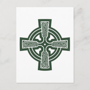 Grönt Celtic Kor med Triskele Engrave Vykort